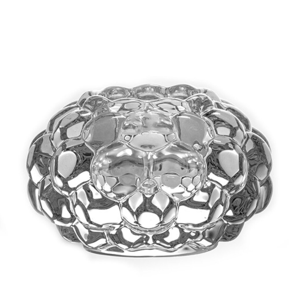 Orrefors Raspberry Crystal Votive Candle Holder Sweden